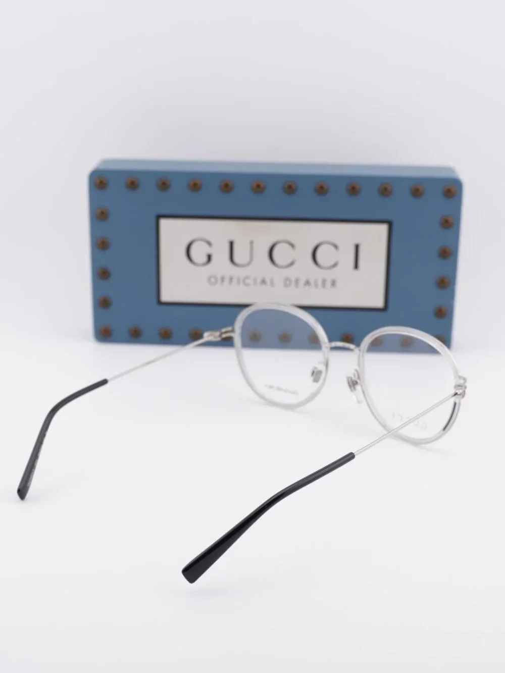 Gucci GG1851O 003 Square Eyeglasses 50mm - Grey / Silver